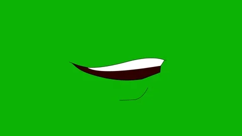 Lip Sync Animation – Green Screen. Mouth movement synced with speech  Stock Footage 325495496