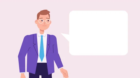 Lip syncing Facial Animation for narration. male character businessman speaking Stock Footage 167128760