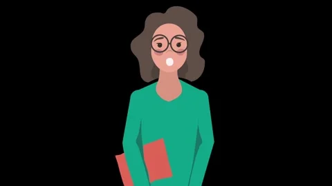 Lip syncing Facial Animation for narration. head of female character speaking Stock Footage 240177101