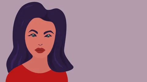 Lip syncing Facial Animation for narration. head of female character speaking Stock Footage 241250935