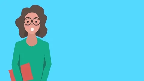 Lip syncing Facial Animation for narration. head of female character speaking Stock Footage 271232740