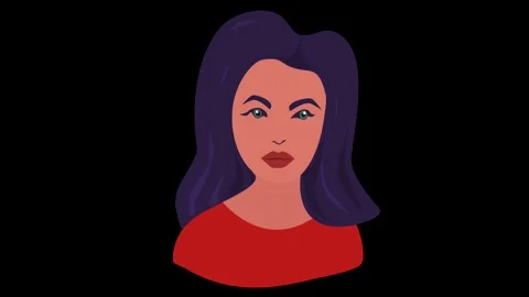 Lip syncing Facial Animation for narration. head of female character speaking Stock Footage 272907778