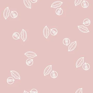 Lip tattoo line seamless pattern Illustrazione stock