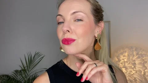 Lip Tint Final Look Stock Footage 314082438