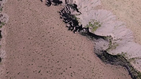 Lipan Gorge Crevice, Top-Down Aerial View, Jujuy, Argentina Stock Footage 342276500