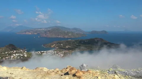 Lipari from Vulcano Video stock 88628120
