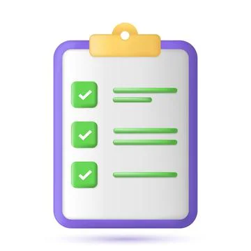 Lipboard with checklist Stock Illustration