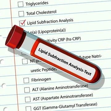 Lipid Subfraction Analysis Test Illustration Stock Illustration