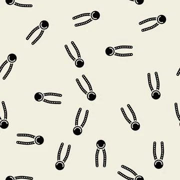 Lipids biochemistry glyph seamless pattern Stock Illustration
