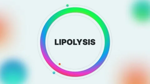 Lipolysis text animation on light gradient medical background Stock-Footage 314423449