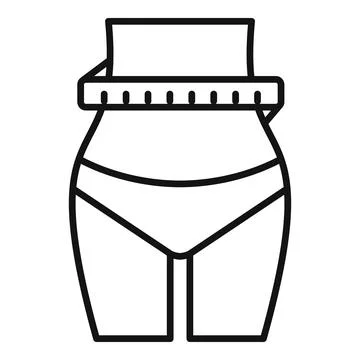 Liposuction body icon outline vector. Care slim loss Stock Illustration