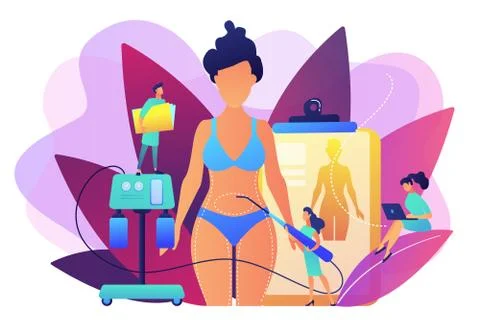 Liposuction concept vector illustration. Stock Illustration