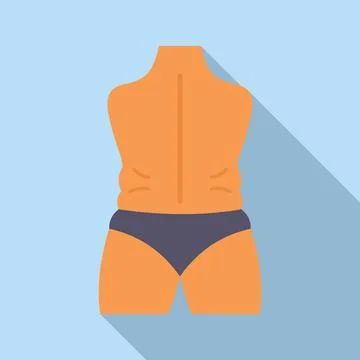 Liposuction intervention icon flat vector. Medicine skin Stock Illustration