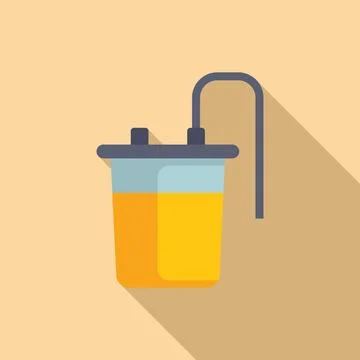 Liposuction procedure pot icon flat vector. Beauty shape Stock Illustration