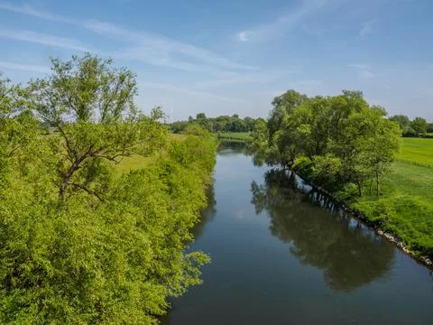 The lippe river in germany Stock Photos