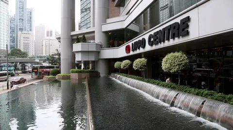 Lippo Centre is a skyscraper in Hong Kong Stock Footage 50420602