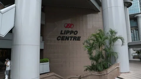 Lippo Centre is a twin-tower skyscraper, Hong Kong Stock Footage 50420019