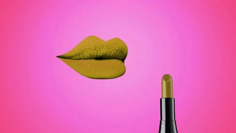 Lips and lipstick Stock Footage 135866791