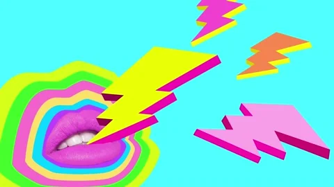 Lips and thunders Stock Footage 135866309