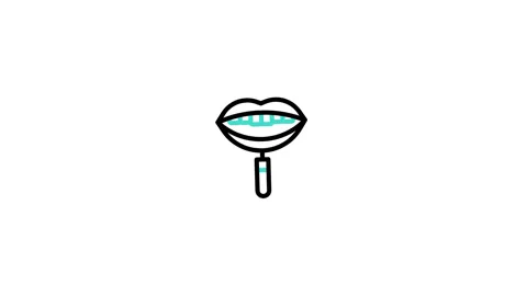 Lips Animated Icon Stock Footage 320200217