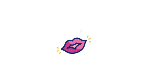 Lips Animated Icon Stock Footage 320200218