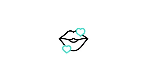 Lips Animated Icon Stock Footage 320234062