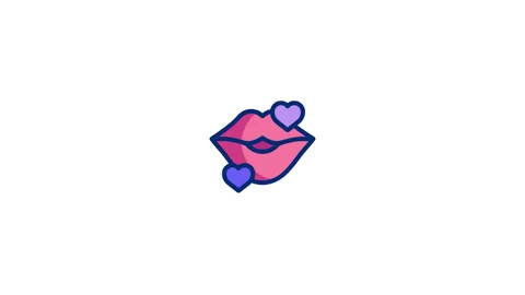 Lips Animated Icon Stock Footage 320234067