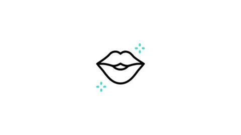 Lips Animated Icon Stock Footage 320343153