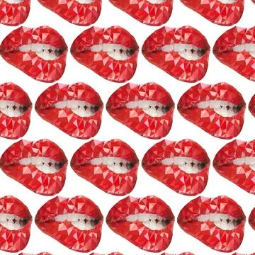 Lips are red Stock Illustration