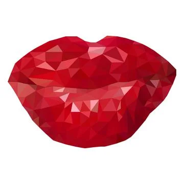 Lips are red Stock Illustration