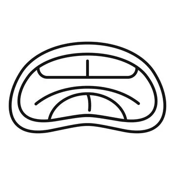 Lips articulation icon outline vector. Verbal cavity Stock Illustration