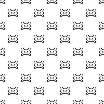 Lips augmentation treatment pattern for cosmetic beauty procedures Stock Illustration