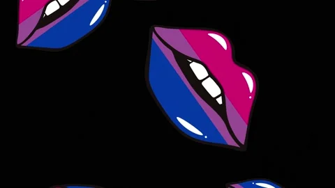 Lips Bisexual flag symbol Stock Footage 164699186
