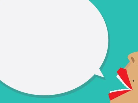 Lips with Bubble Speech Stock Illustration