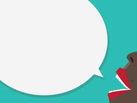 Lips with Bubble Speech Stock Illustration