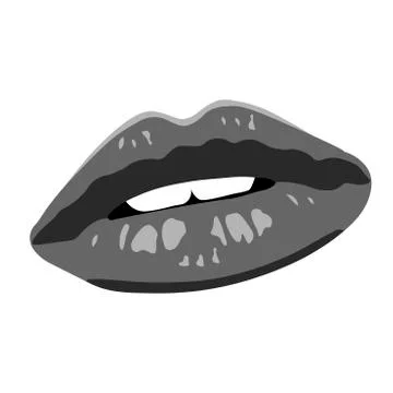 Lips bw イラスト素材