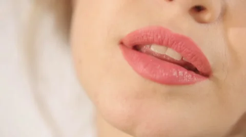 Lips Closeup Stock Footage 50418119