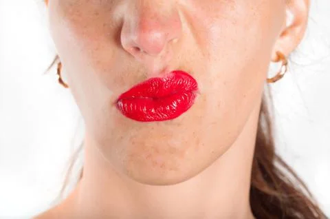 Lips emotion Stock Photos
