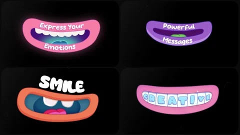 Lips Emotions Titles | After Effects Stock After Effects