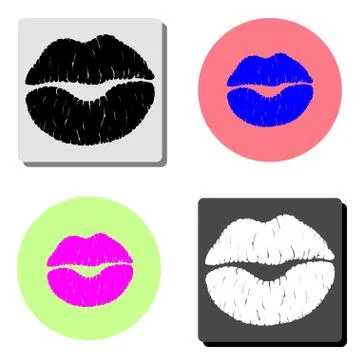 Lips. flat vector icon Stock-Illustration