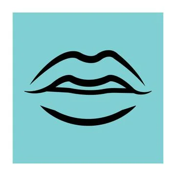 Lips icon design Illustrazione stock