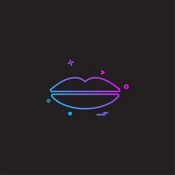 Lips icon design vector Ilustración de archivo