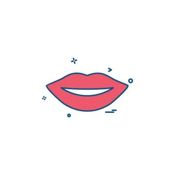 Lips icon design vector Ilustración de archivo