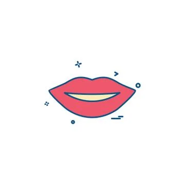 Lips icon design vector Ilustración de archivo