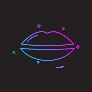 Lips icon design vector Ilustración de archivo