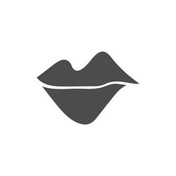 Lips icon in a flat design Stock Illustration