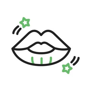 Lips Icon Image. Stock Illustration