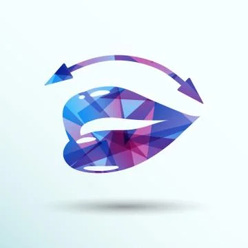 Lips icon isolated on white background. VECTOR illustration Stock Illustration