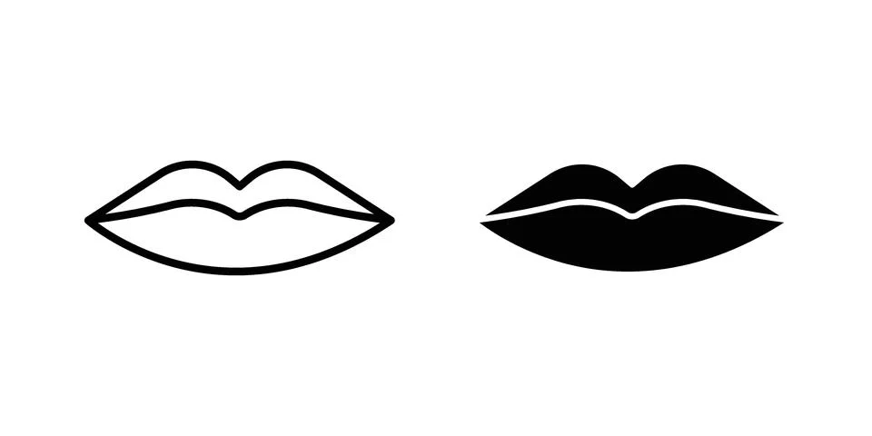 Lips icon vector design illustrations Stockillustratie