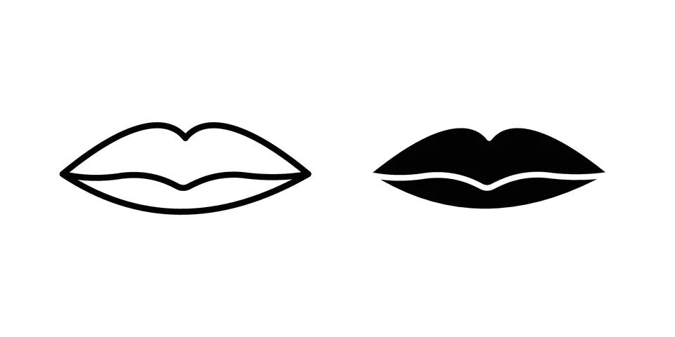 Lips icon vector, illustration icon set Stock Illustration